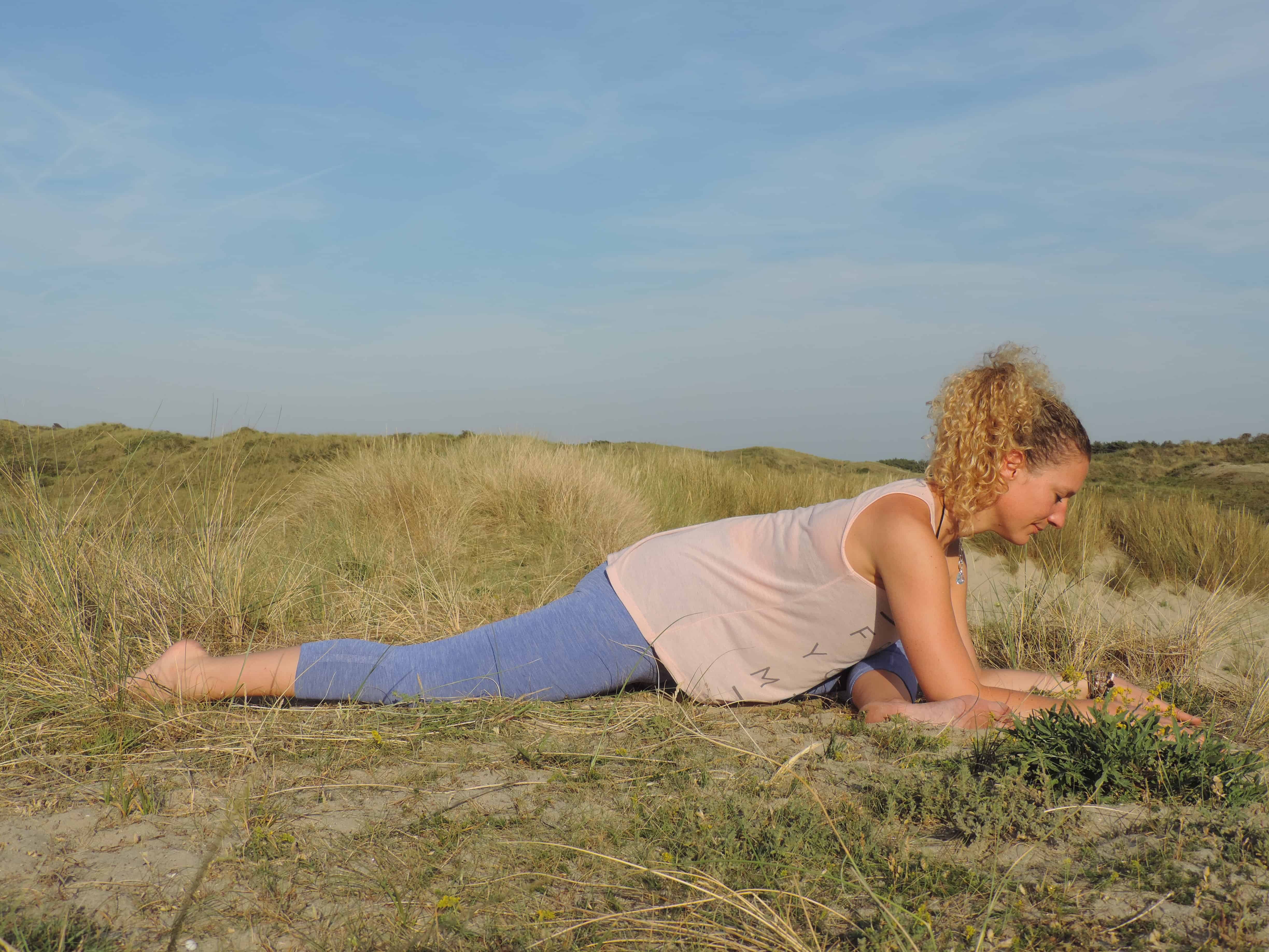 De vooroverbuiging werkt kalmerend.