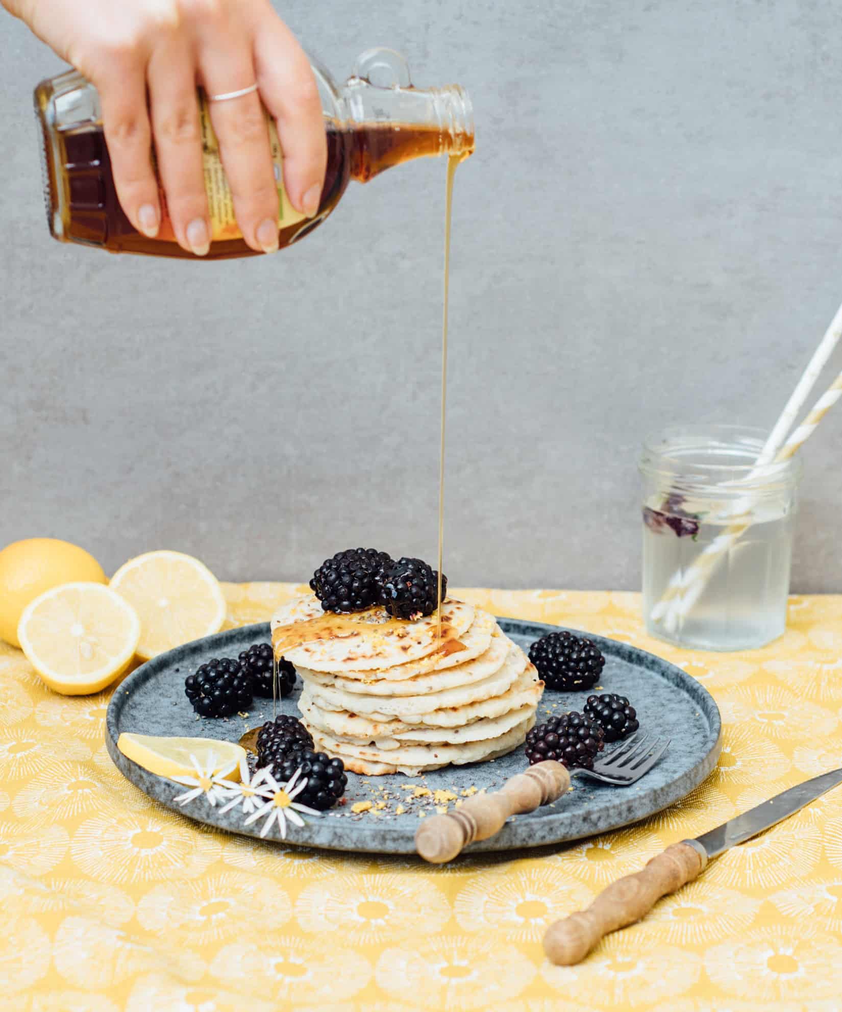 Chia citroen pannenkoeken - Lisa goes Vegan