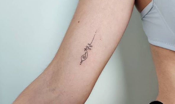 Unalome Lotus Tattoo