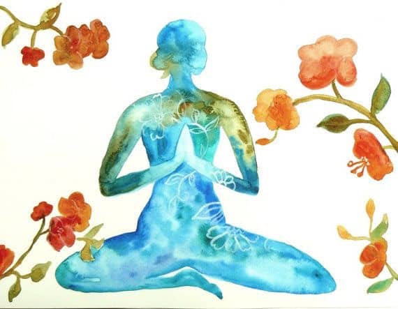 Figuur in lotushouding