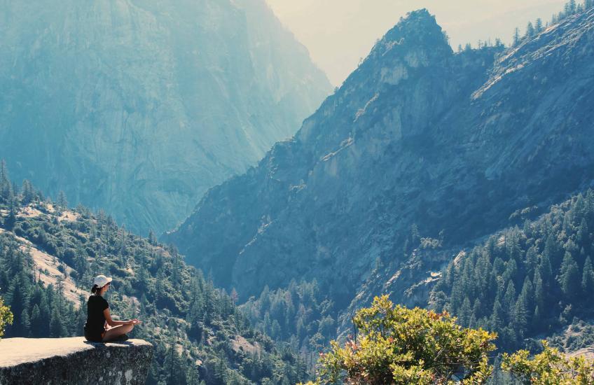 Yoga in de bergen
