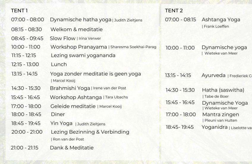 Planning Sãdhanã online yogafestival