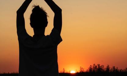 Yoga zonsondergang