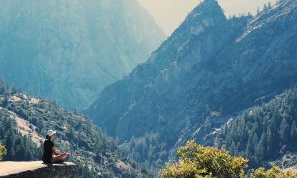 Yoga in de bergen