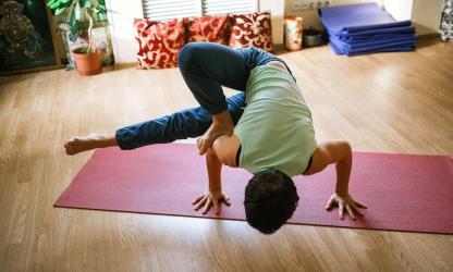 yoga in huis studio DIY gezellig