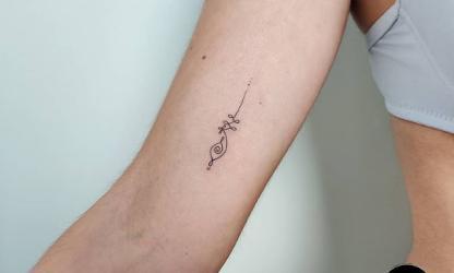 Unalome Lotus Tattoo